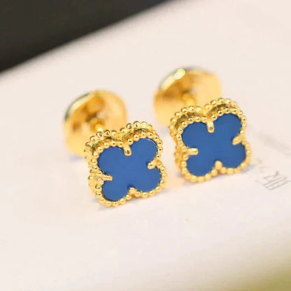 [Clover-Jewelry]CLOVER MINI 9.5MM TURQUOISE EARRINGS