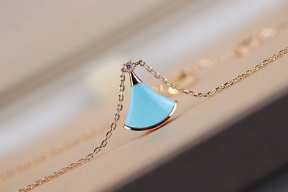 [Clover-Jewelry]DREAM NECKLACE TURQUOISE PINK GOLD