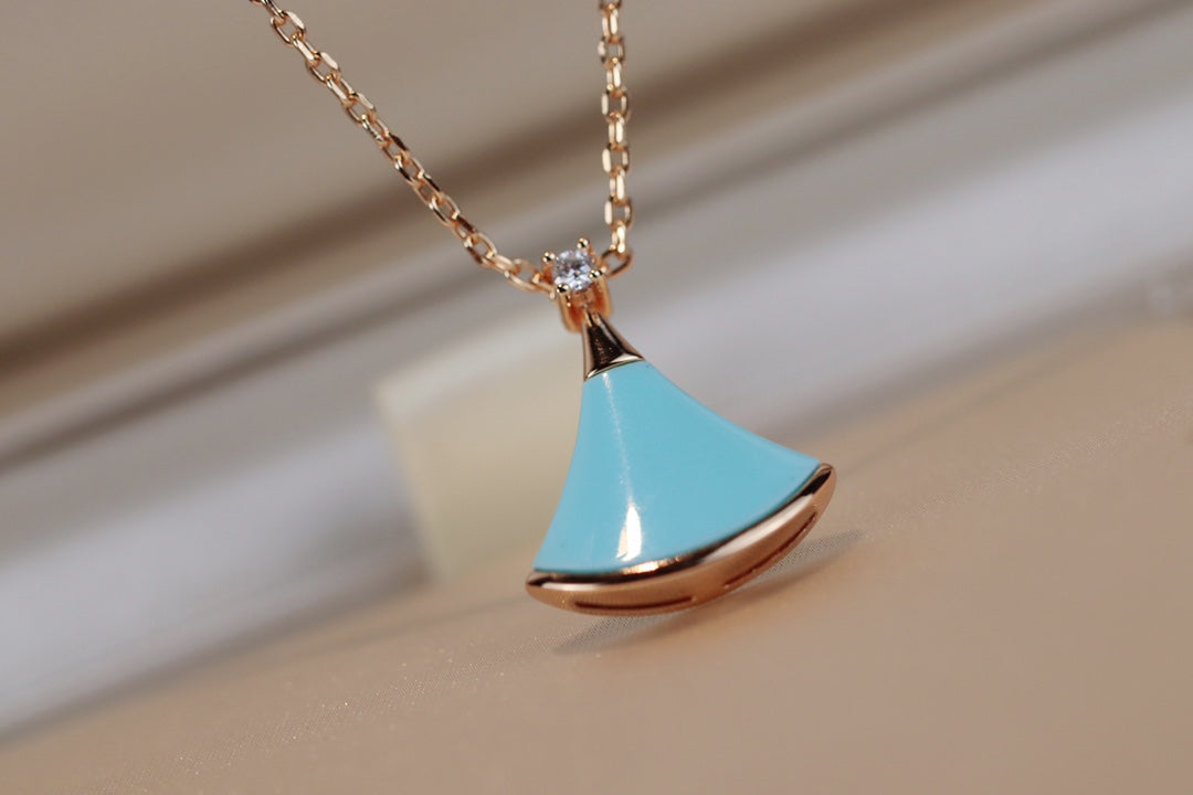 [Clover-Jewelry]DREAM NECKLACE TURQUOISE PINK GOLD