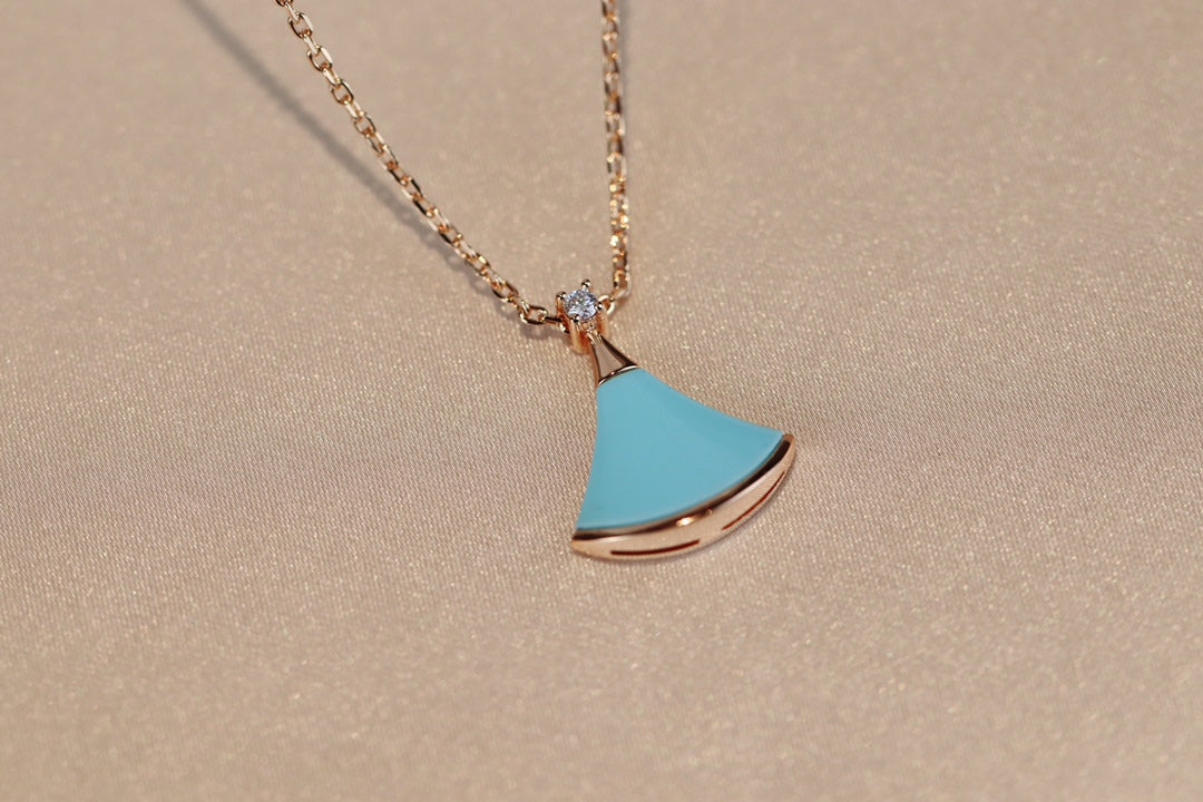 [Clover-Jewelry]DREAM NECKLACE TURQUOISE PINK GOLD