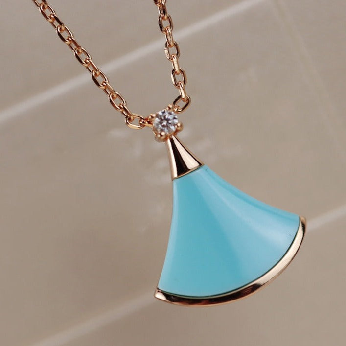 [Clover-Jewelry]DREAM NECKLACE TURQUOISE PINK GOLD