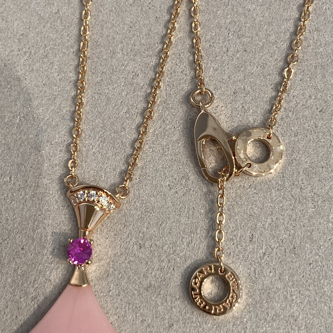 [Clover-Jewelry]DREAM NECKLACE PINK OPAL