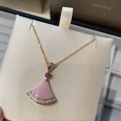 [Clover-Jewelry]DREAM NECKLACE PINK OPAL