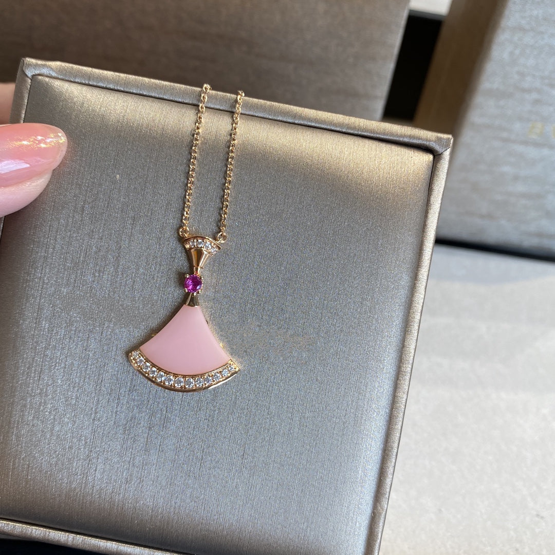 [Clover-Jewelry]DREAM NECKLACE PINK OPAL