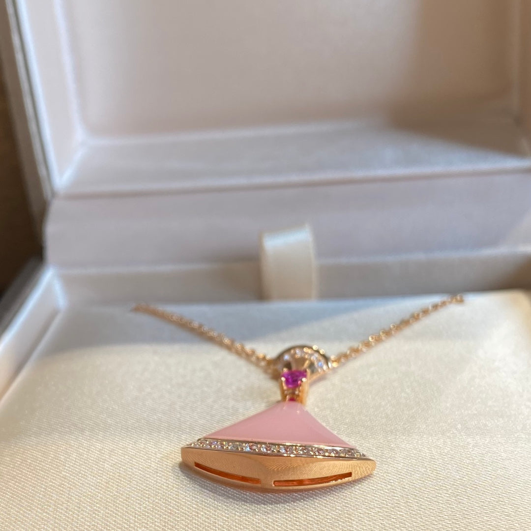 [Clover-Jewelry]DREAM NECKLACE PINK OPAL