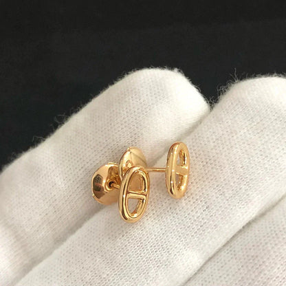 [Clover-Jewelry]CHAINE SMALL EARRINGS GOLD AND SILVER