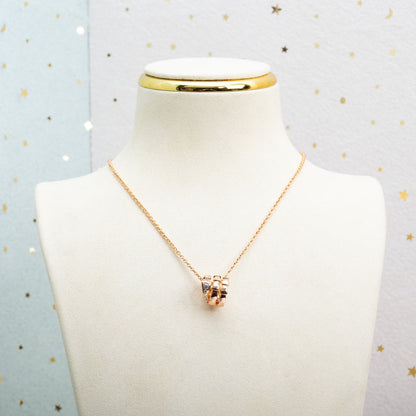 [Clover-Jewelry]SERPENTI PINK GOLD NECKLACE DIAMOND