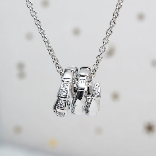 [Clover-Jewelry]SERPENTI SILVER NECKLACE DIAMOND