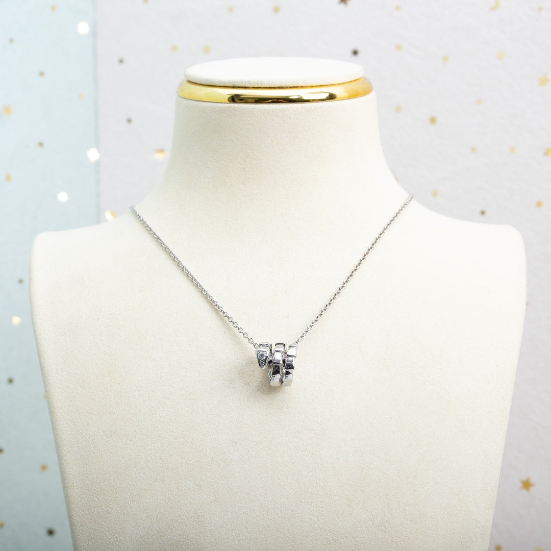 [Clover-Jewelry]SERPENTI SILVER NECKLACE DIAMOND