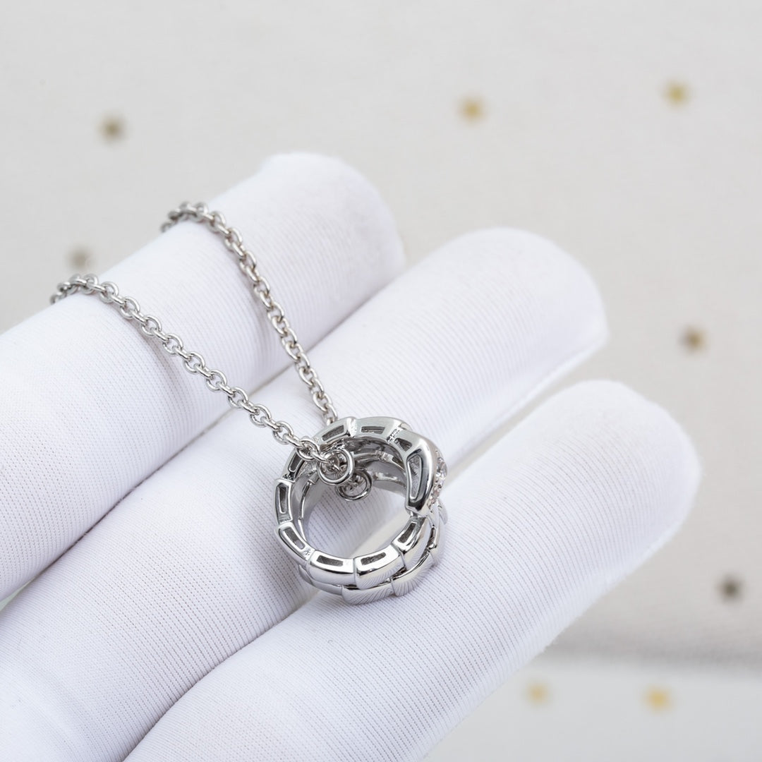 [Clover-Jewelry]SERPENTI SILVER NECKLACE DIAMOND