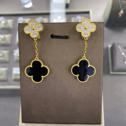 [Clover-Jewelry]CLOVER  2 MOTIFS  DIAMOND  EARRINGS (MULTIPLE CHOICESç´