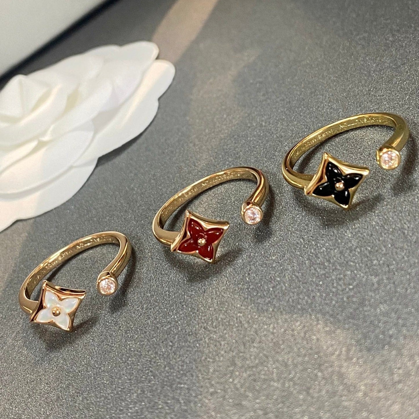 [Clover-Jewelry]STAR 1 DIAMOND OPEN RING