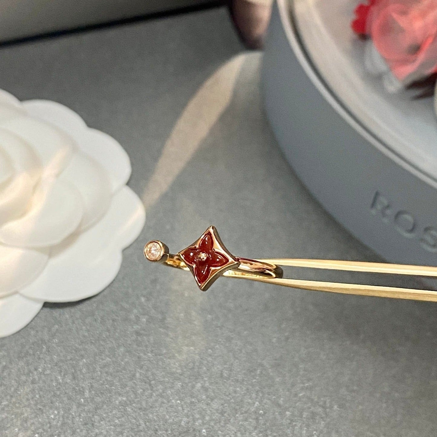 [Clover-Jewelry]STAR 1 DIAMOND OPEN RING