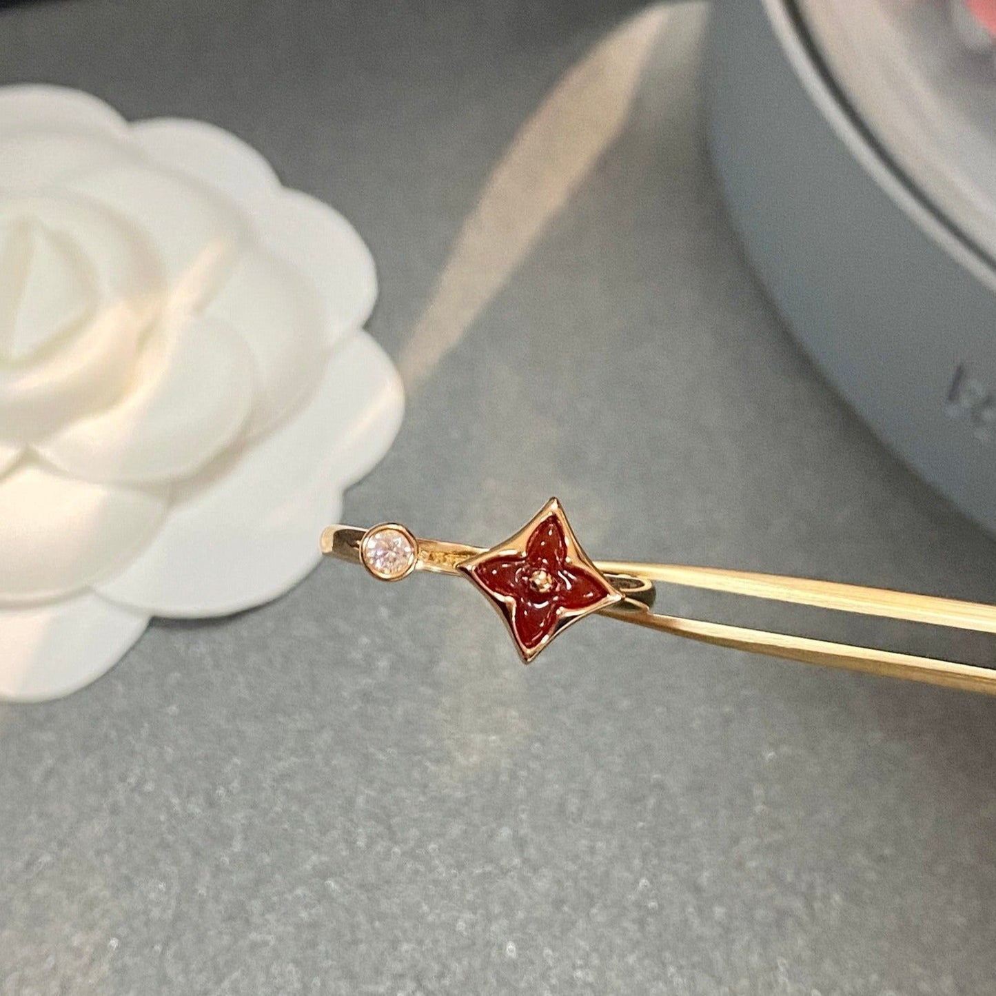 [Clover-Jewelry]STAR 1 DIAMOND OPEN RING