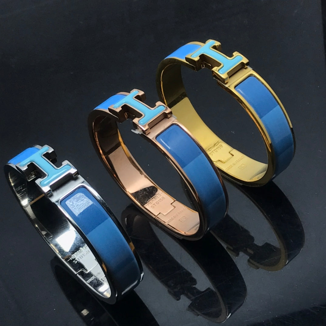 [Clover-Jewelry]H BRACELET BLUE RAINBOW CERAMIC