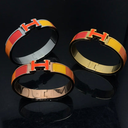 [Clover-Jewelry]H BRACELET ORANGE RAINBOW CERAMIC