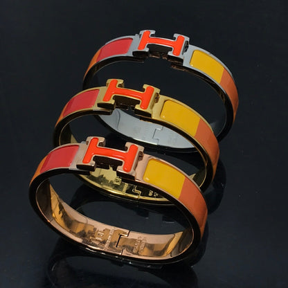 [Clover-Jewelry]H BRACELET ORANGE RAINBOW CERAMIC