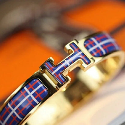 [Clover-Jewelry]H TARTAN BRACELET 12MM