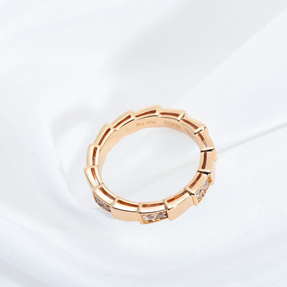 [Clover-Jewelry]SERPENTI RING PINK GOLD  3MM