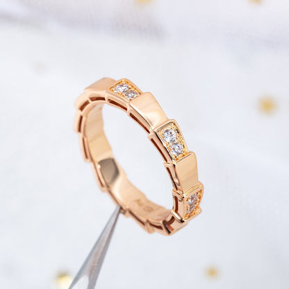 [Clover-Jewelry]SERPENTI RING PINK GOLD  3MM