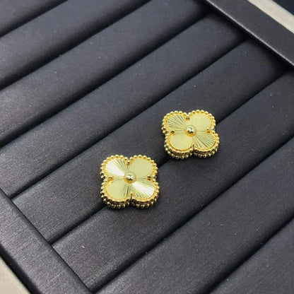 [Clover-Jewelry]CLOVER MINI 9.5MM LASER EARRINGS