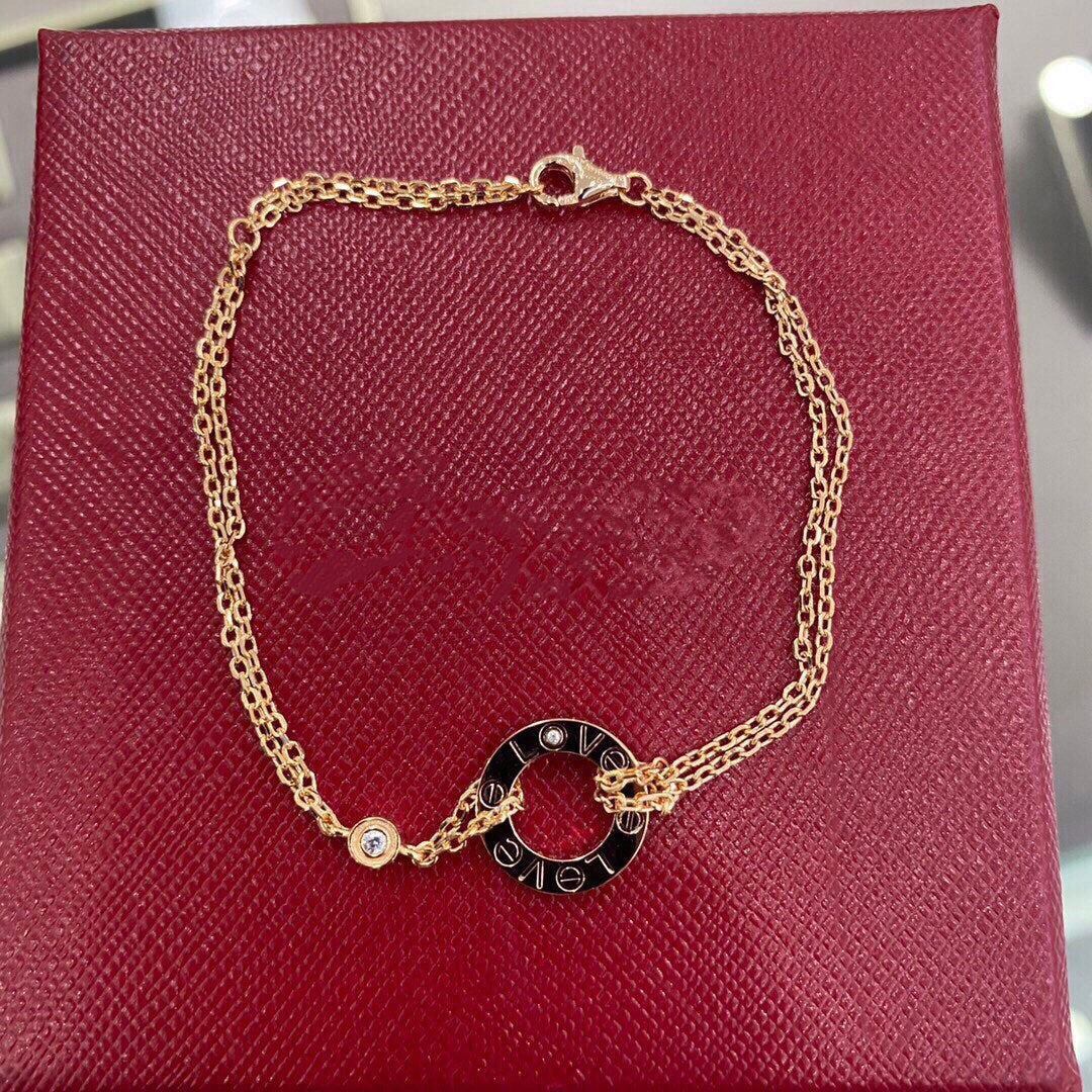 [Clover-Jewelry]LOVE BRACELET 2 DIAMOND