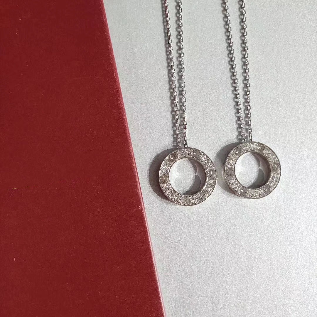 [Clover-Jewelry]LOVE NECKLACE ADJUSTABLE SILVER