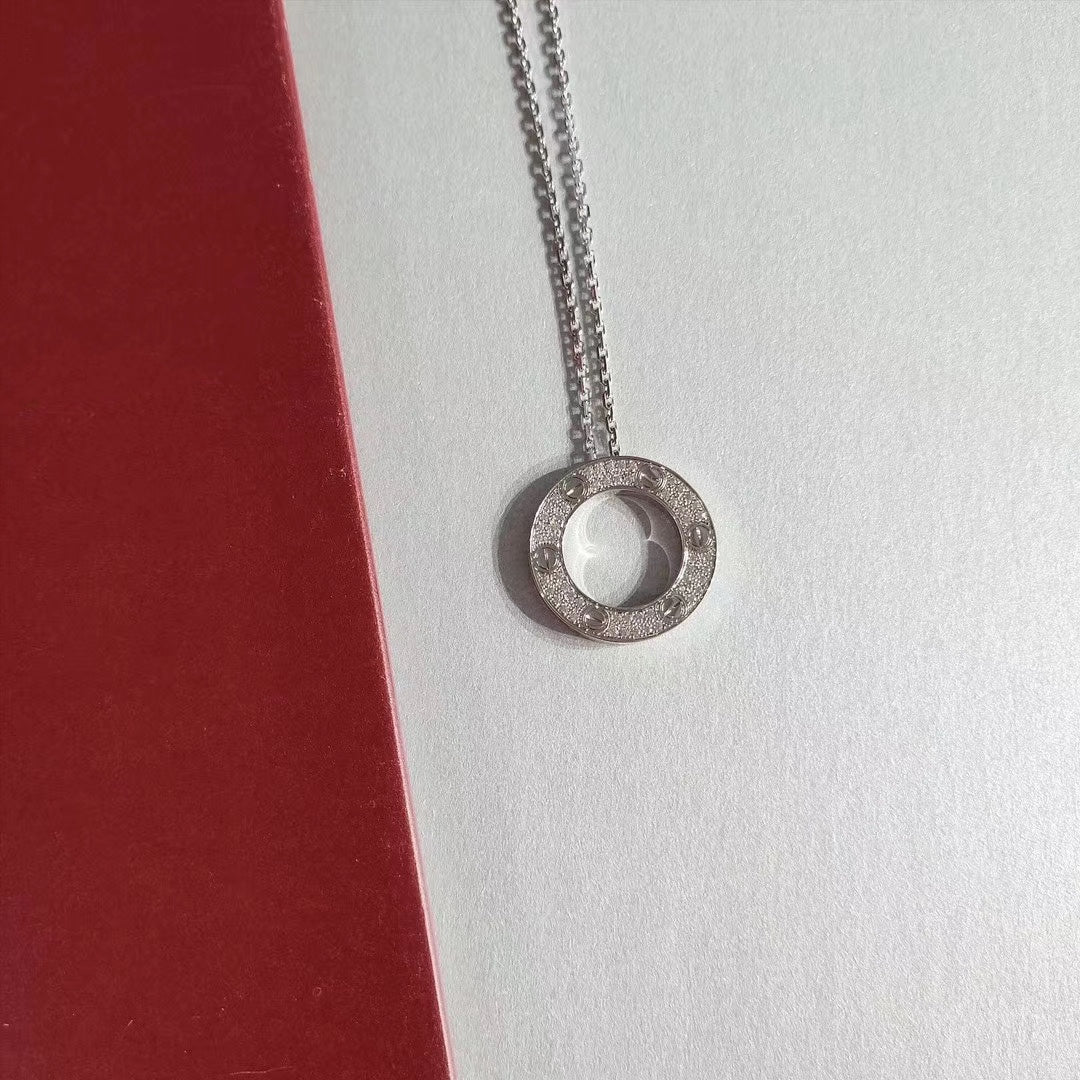 [Clover-Jewelry]LOVE NECKLACE ADJUSTABLE SILVER