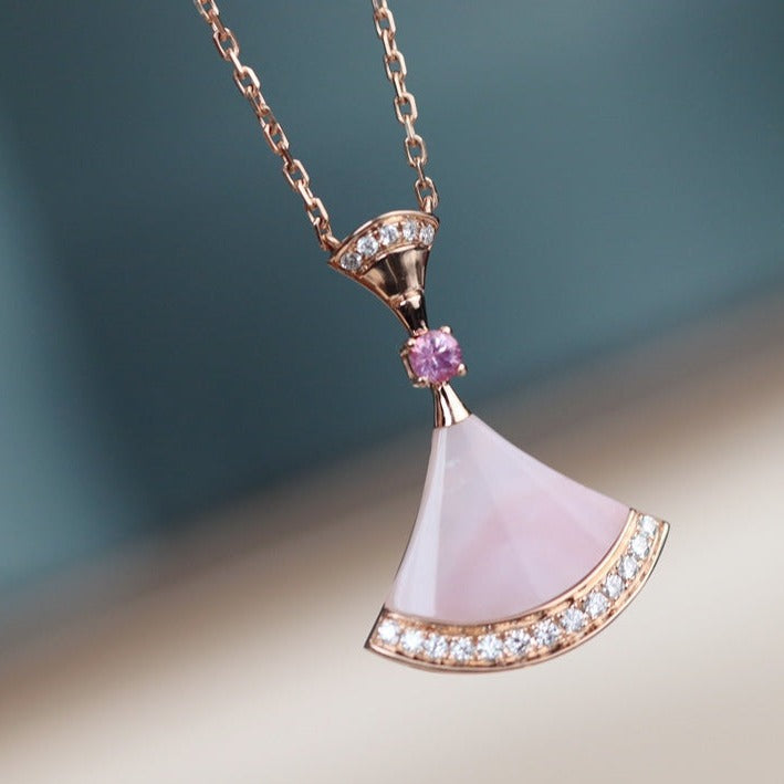 [Clover-Jewelry]DREAM NECKLACE PINK MOP DIAMOND