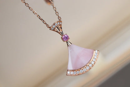 [Clover-Jewelry]DREAM NECKLACE PINK MOP DIAMOND