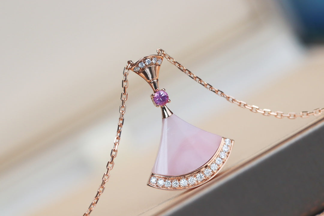 [Clover-Jewelry]DREAM NECKLACE PINK MOP DIAMOND