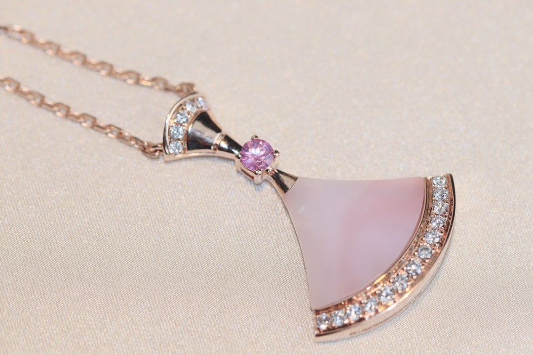 [Clover-Jewelry]DREAM NECKLACE PINK MOP DIAMOND