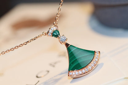 [Clover-Jewelry]DREAM NECKLACE MALACHITE DIAMOND