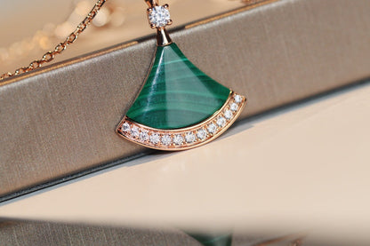 [Clover-Jewelry]DREAM NECKLACE MALACHITE DIAMOND