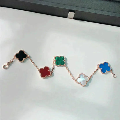 [Clover-Jewelry]CLOVER 5 MOTIFS MULTICOLOR  BRACELET