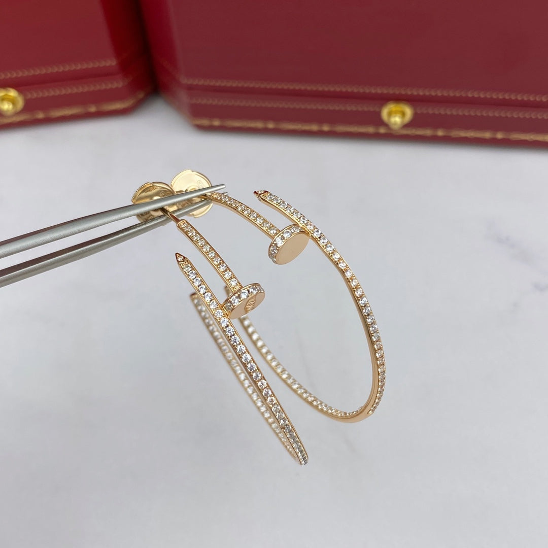 [Clover-Jewelry]JUSTE EARRINGS FULL DIAMONDS 1.8MM