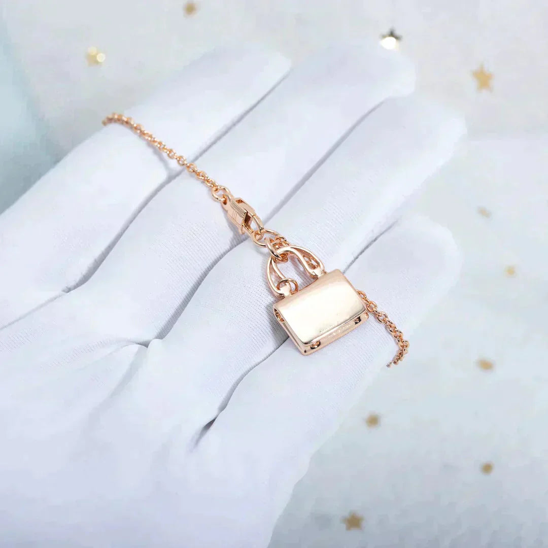 [Clover-Jewelry]AMULETTE PEDANT ROSE GOLD NECKLACE