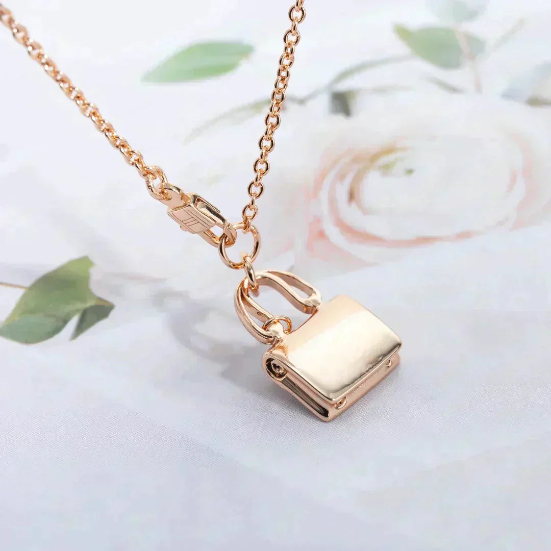 [Clover-Jewelry]AMULETTE PEDANT ROSE GOLD NECKLACE