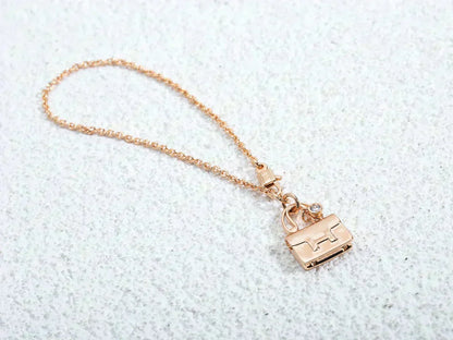 [Clover-Jewelry]AMULETTE PEDANT ROSE GOLD NECKLACE