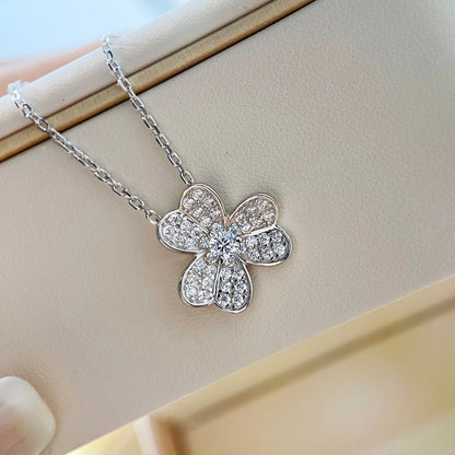 [Clover-Jewelry]CLOVER DIAMOND NECKLACE SILVER