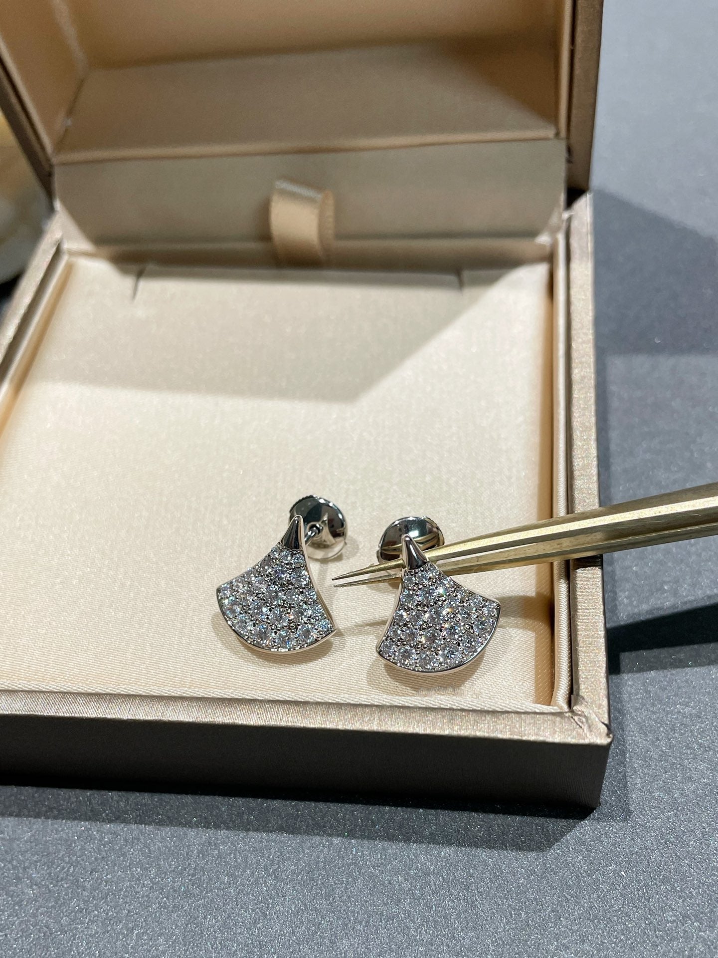 [Clover-Jewelry]DREAM STUD EARRINGS DIAMOND