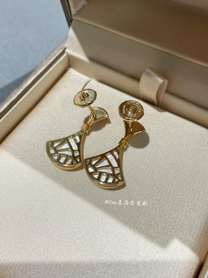 [Clover-Jewelry]DREAM MOP 1 DIAMOND EARRINGS