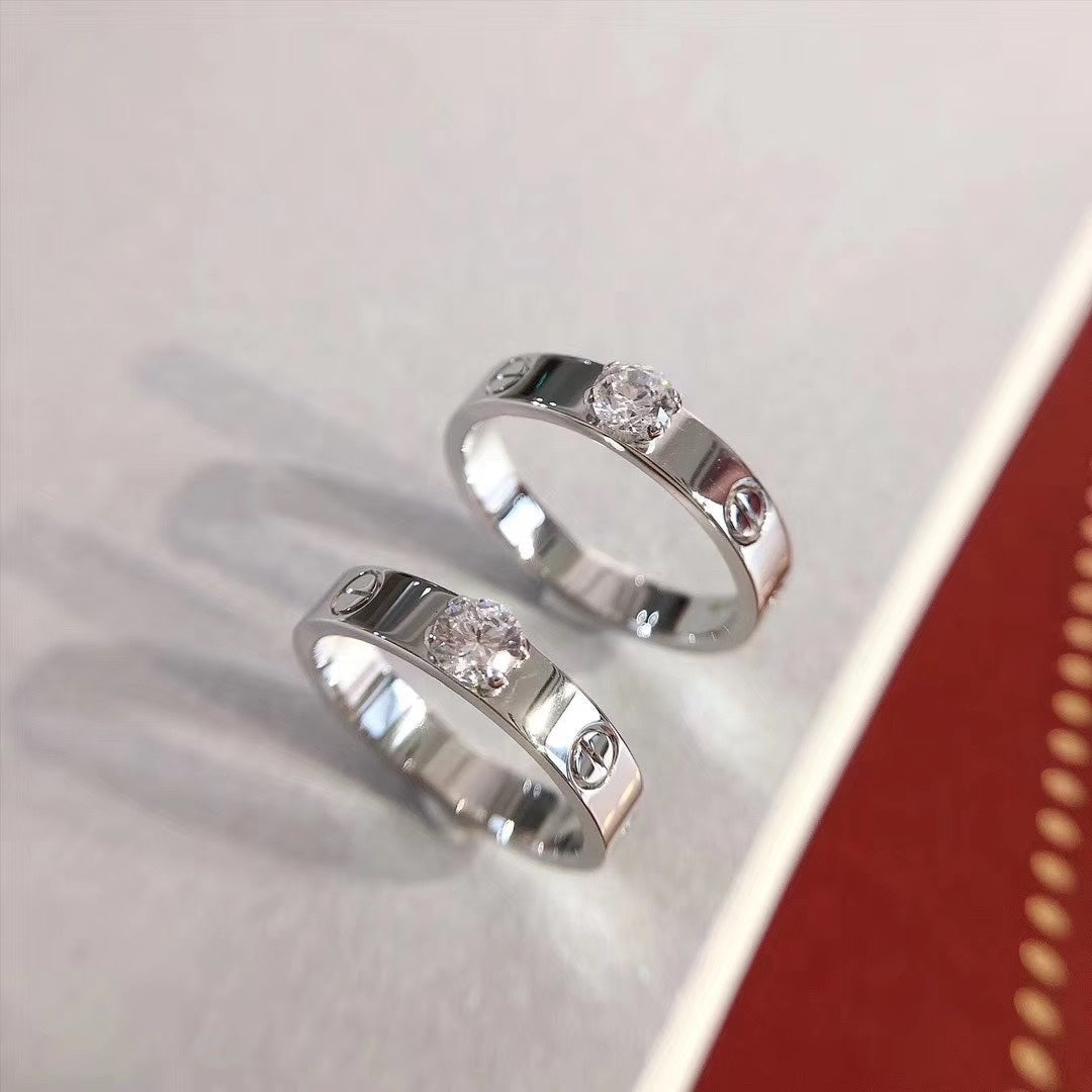 [Clover-Jewelry]LOVE RING 3.6MM 1 BIG DIAMOND