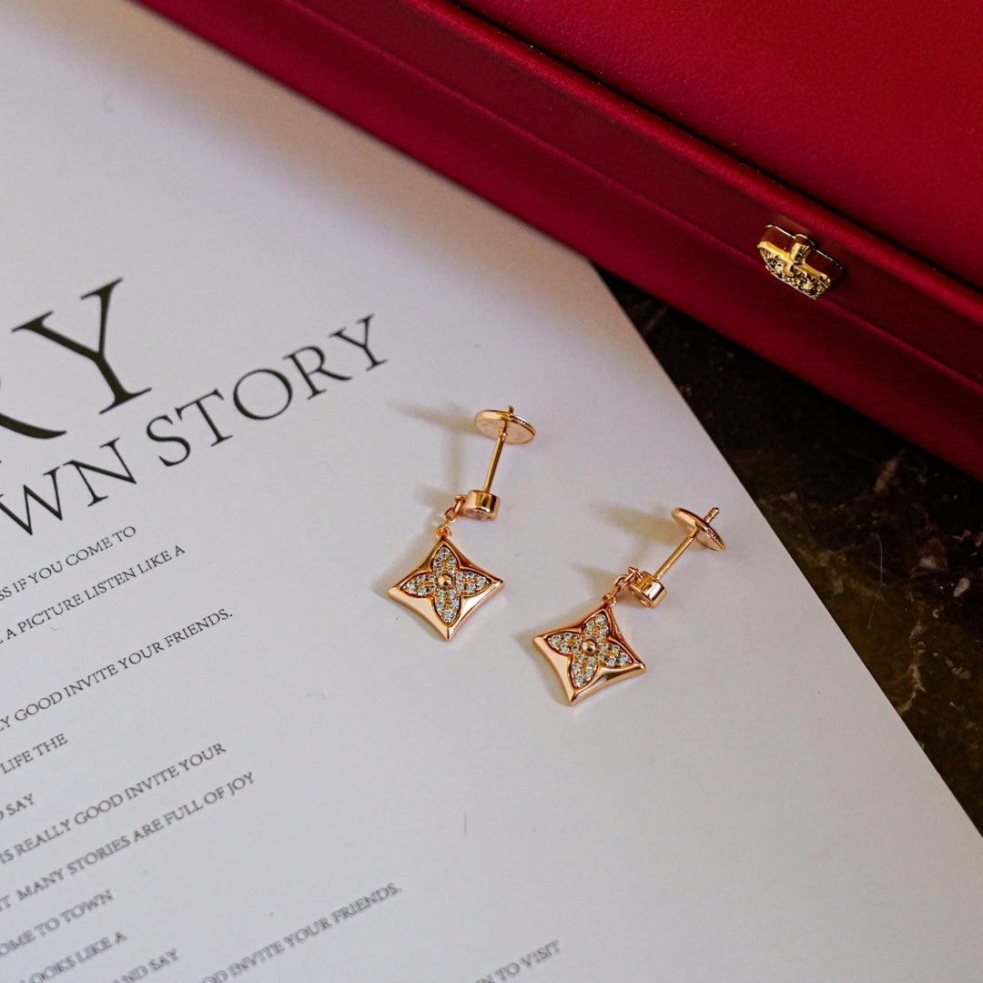 [Clover-Jewelry]STAR DIAMONDS EARRINGS GOLD