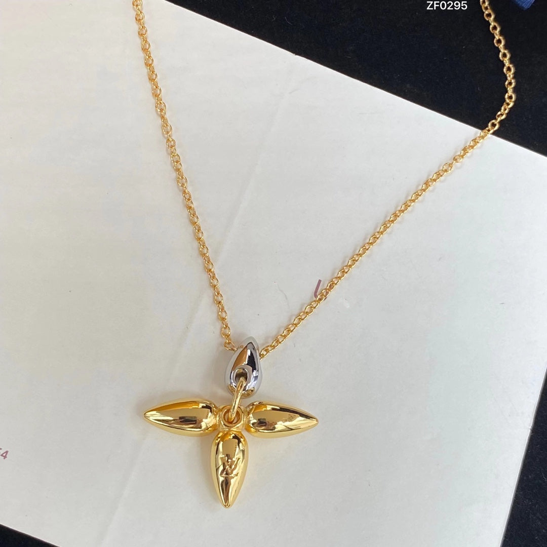 [Clover-Jewelry]LOUISETTE PEDANT GOLD NECKLACE