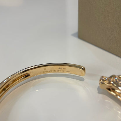 [Clover-Jewelry]PANTHERE GOLD DIAMOND OPEN BRACELET