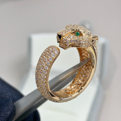 [Clover-Jewelry]PANTHERE PINK GOLD DIAMOND RING