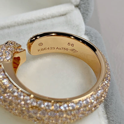 [Clover-Jewelry]PANTHERE PINK GOLD DIAMOND RING