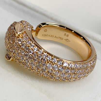 [Clover-Jewelry]PANTHERE PINK GOLD DIAMOND RING