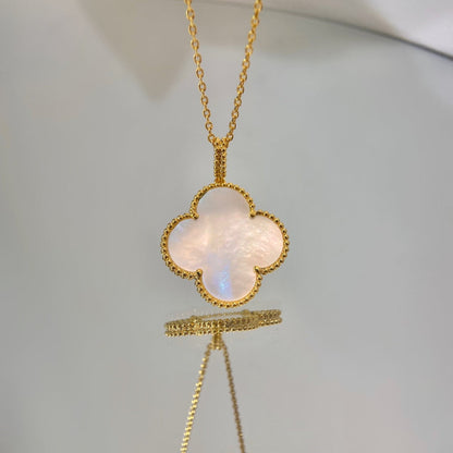 [Clover-Jewelry]CLOVER 25MM MOP LARGE PENDANT NECKLACE